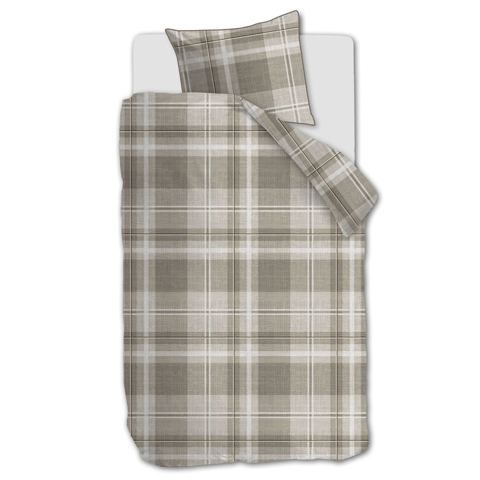 Rivièra Maison Tartan Check Dekbedovertrek 140 x 200/220 cm - Zand