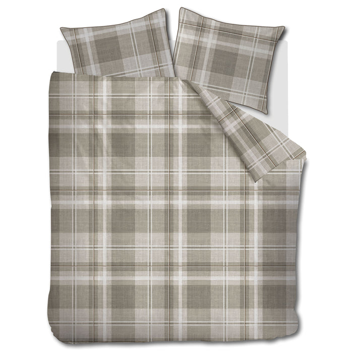 Rivièra Maison Tartan Check Dekbedovertrek 240 x 200/220 cm - Zand