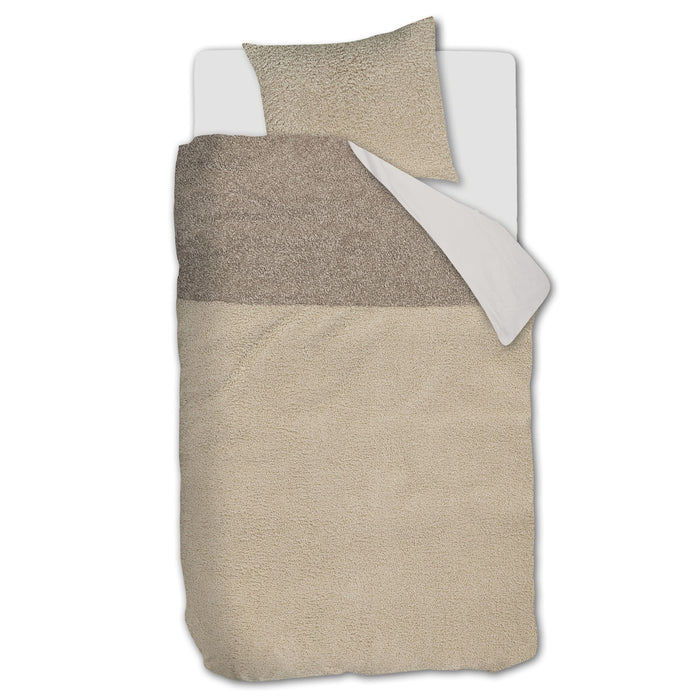 Rivièra Maison Huggle Dekbedovertrek 140 x  200/220 cm - Zand