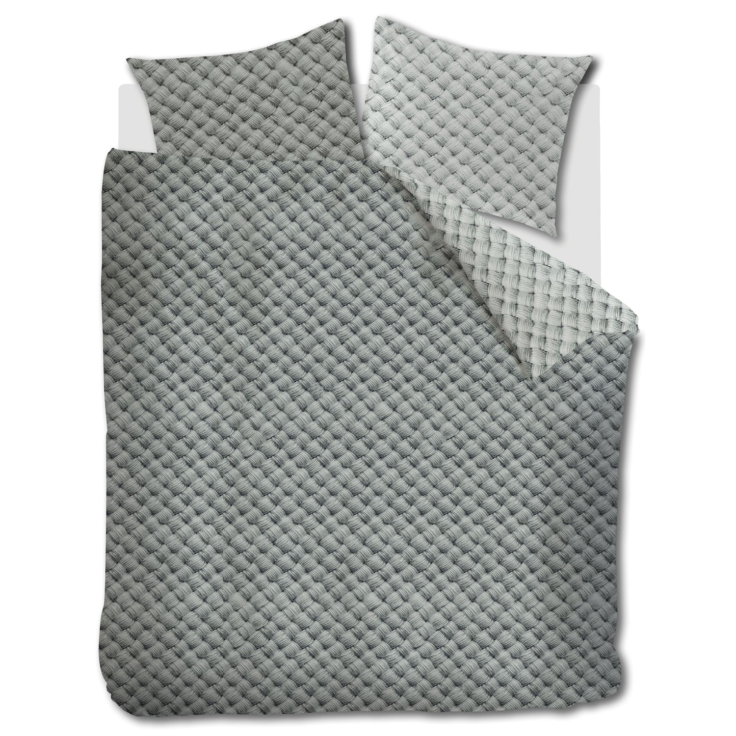 Rivièra Maison Woven Wool Dekbedovertrek 240 x 200/220 cm - Groen