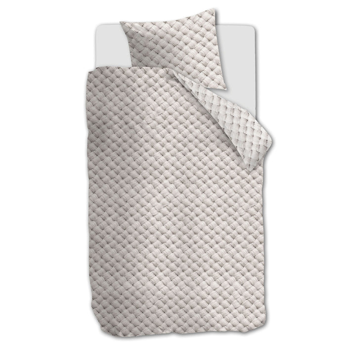Rivièra Maison Woven Wool Dekbedovertrek 140 x  200/220 cm - Naturel