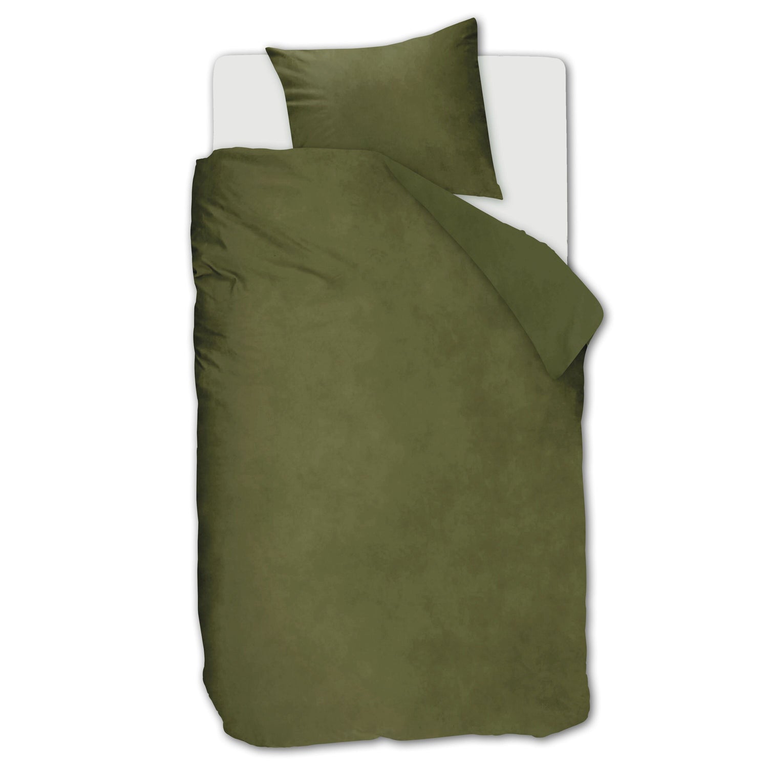 Ambiante Velvety Dekbedovertrek 140 x 200/220 cm - Groen