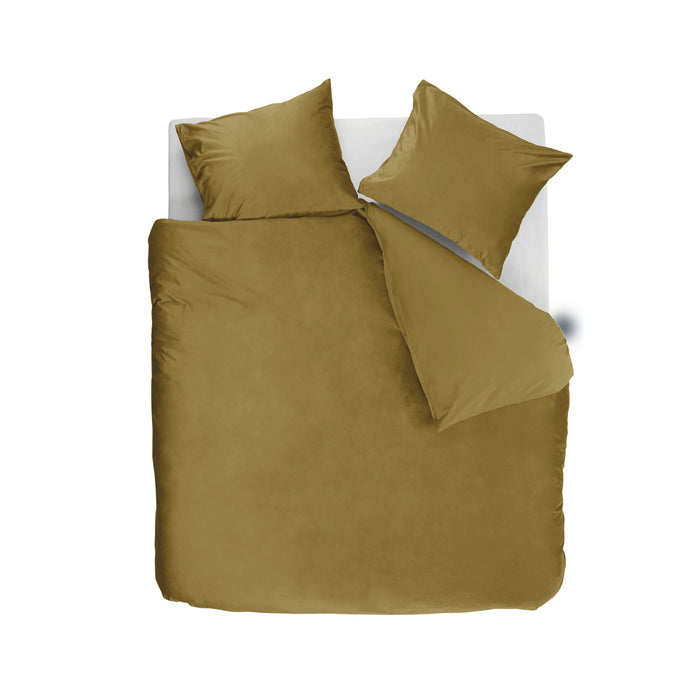 Ambiante Velvety Dekbedovertrek 200 x 200/220 cm - Oker