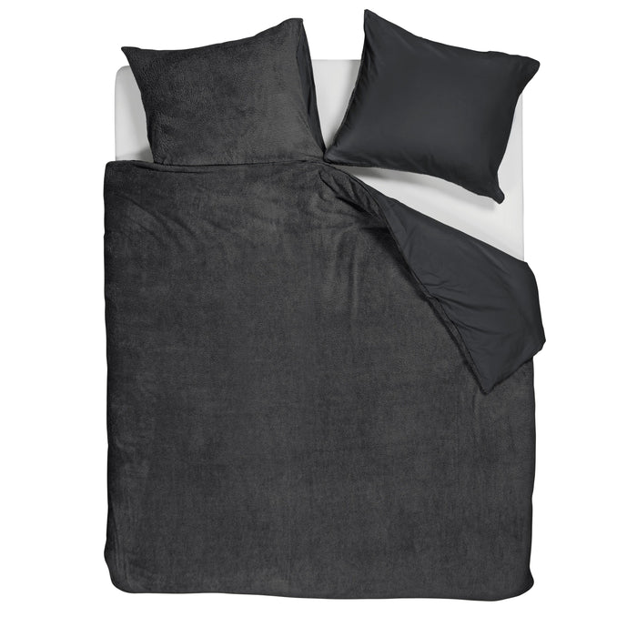 Ambiante Plush Dekbedovertrek 200 x 200/220 cm - Antraciet
