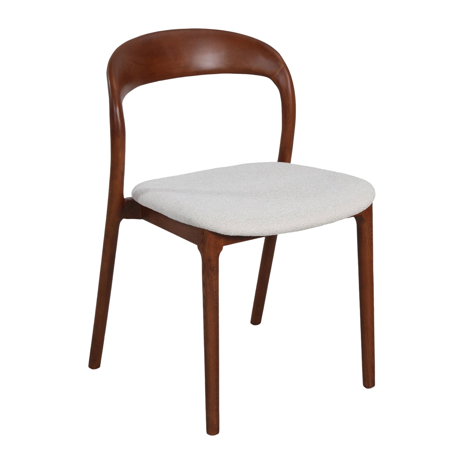 by fonQ Solea Eetkamerstoel - Créme / Walnoot