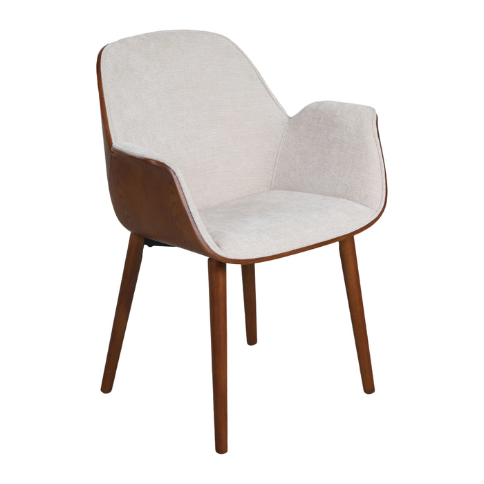 by fonQ Vinta Eetkamerstoel - Lichtgrijs / Bruin