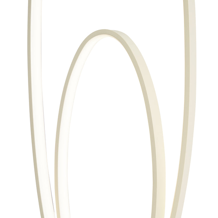 QAZQA Design vloerlamp beige incl. LED 3-staps dimbaar - Boomerang