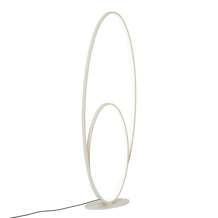 QAZQA Design vloerlamp beige incl. LED 3-staps dimbaar - Boomerang