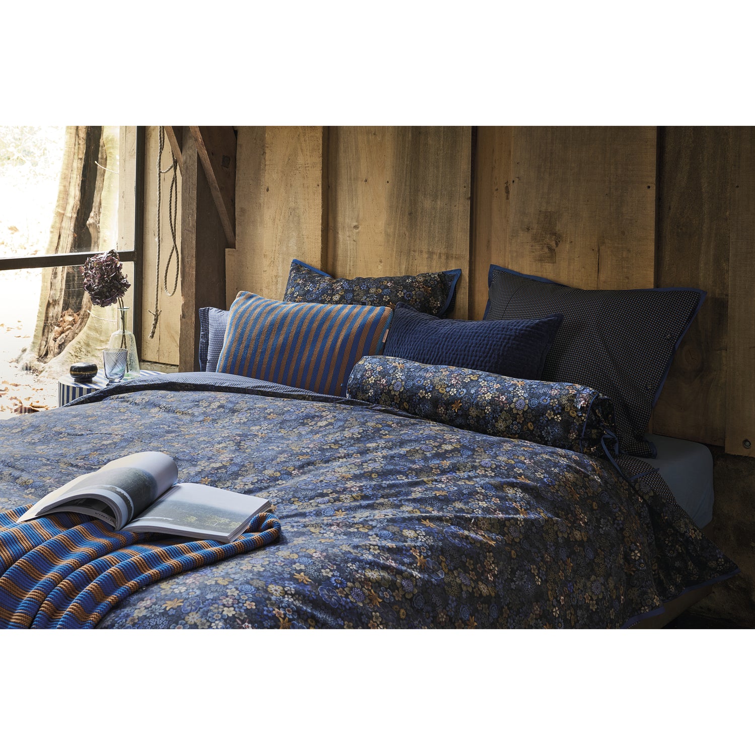 Pip Studio Tutti I Fiori  Dekbedovertrek 200 x  200/220 cm - Donkerblauw