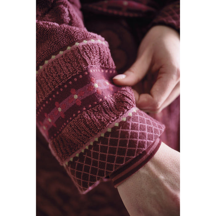 Pip Studio Jasmin Jacquard Badjas - Donker Roze - S