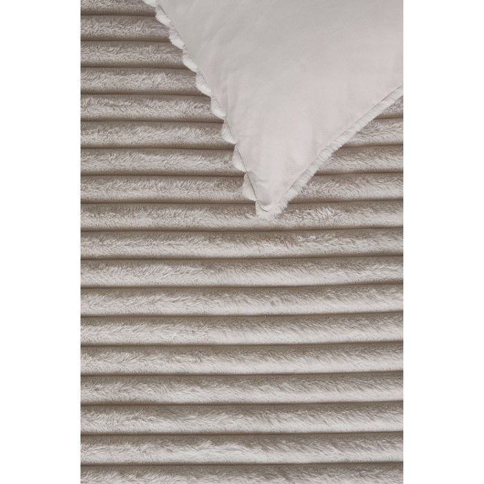 Rivièra Maison Furry Stripes Dekbedovertrek 140 x 200/220 cm - Gebroken Wit