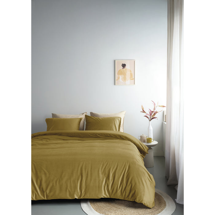 Ambiante Velvety Dekbedovertrek 140 x 200/220 cm - Oker
