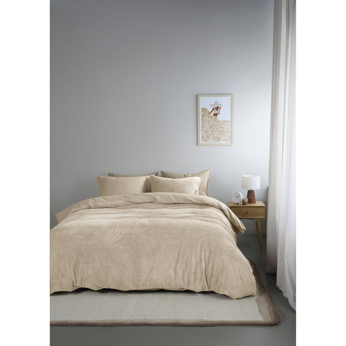 Ambiante Plush Dekbedovertrek 200 x 200/220 cm - Zand