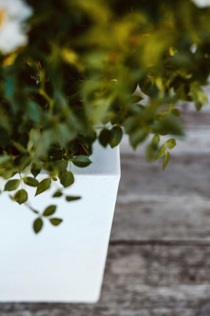 Capi Lux White Pot vierkant wit 20 x 20 x 20 cm