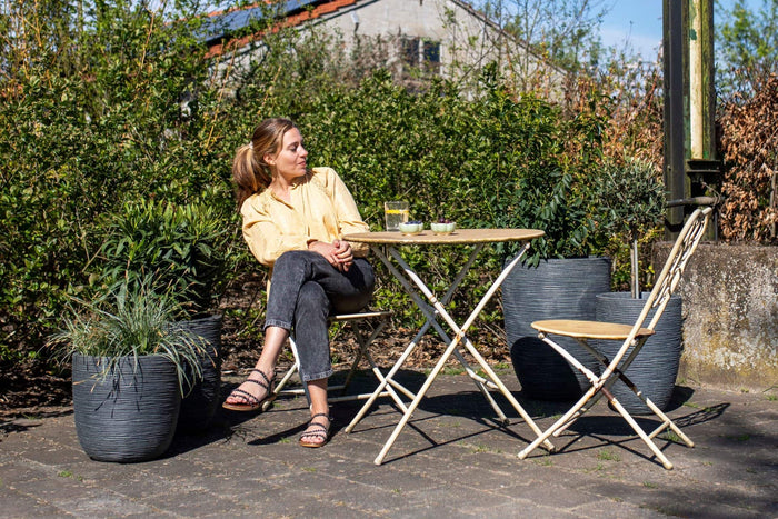 Capi Europe - Pot bol Waste Rib NL - 35x34 - Terrazzo beige