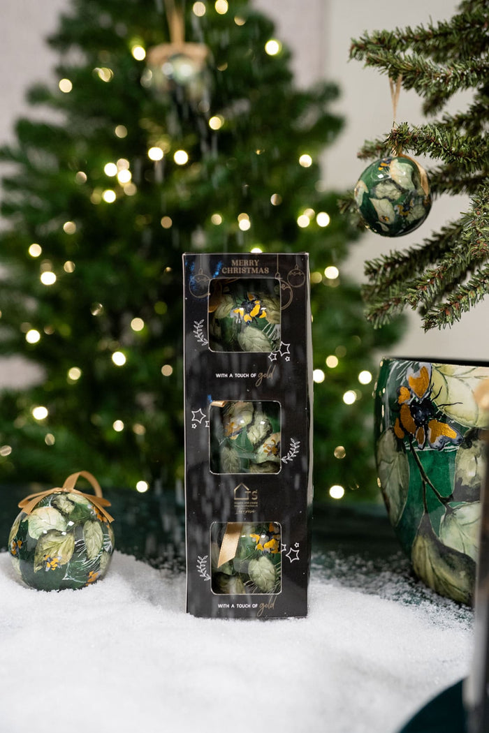 TS Collection - Kerstbal Bee green - Geschenkverpakking