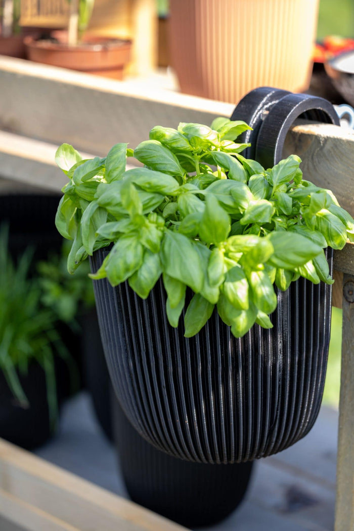 Capi Europe - Balkonbak Groove ‘made with’  - 21x28 - Textiel zwart