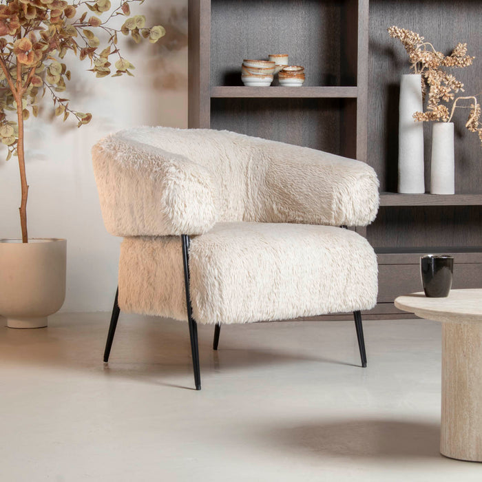 DÉJA Living - Fauteuil Taupe Stof - 86x74x78cm - Bogo