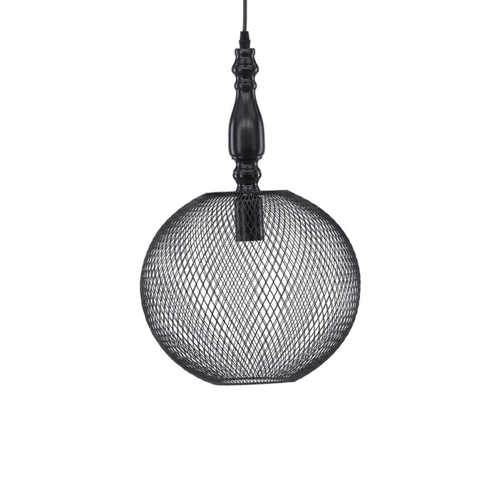 Fjôrd - Plafondlamp Zwart Metaal - 30x30x48cm - Valence