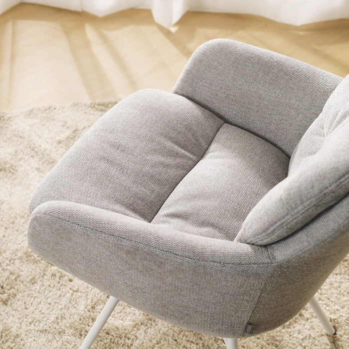 Nolon Noa-Mia Eetkamerstoel Grijs - met Armleuning - Wit