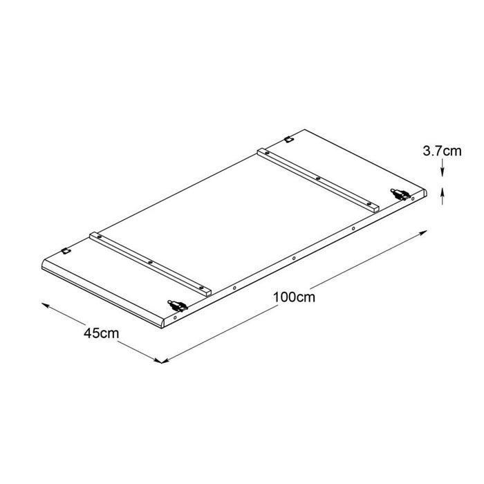 Olivine Kjeld Verlengstuk voor Houten Eettafel 45 x 100 cm - Naturel