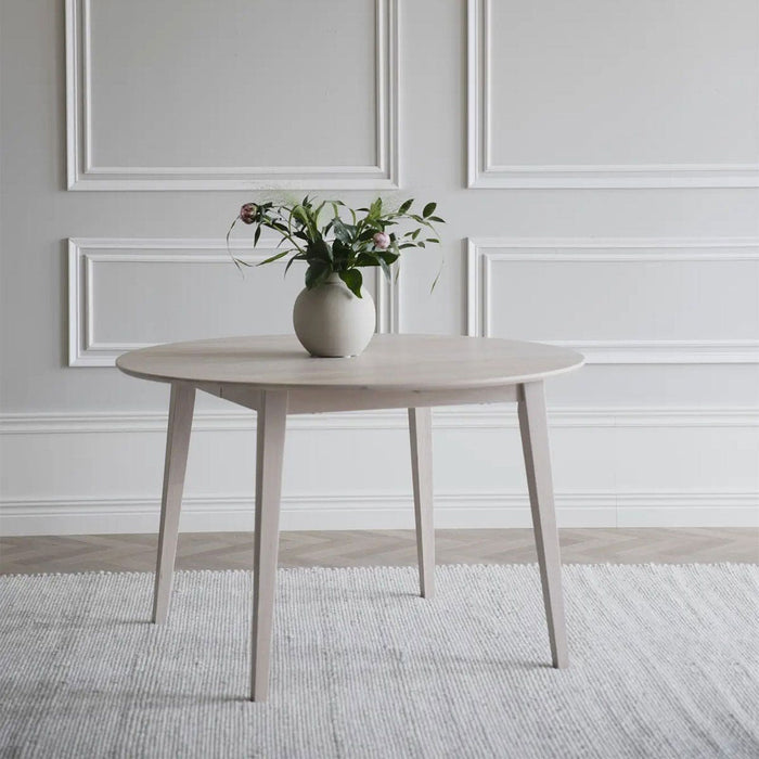 Rowico Home Filippa Ronde Uitschuifbare Eettafel Ø120 cm - Whitewash