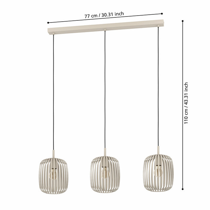EGLO Romazzina Hanglamp - E27 - 90 cm - Zandkleur