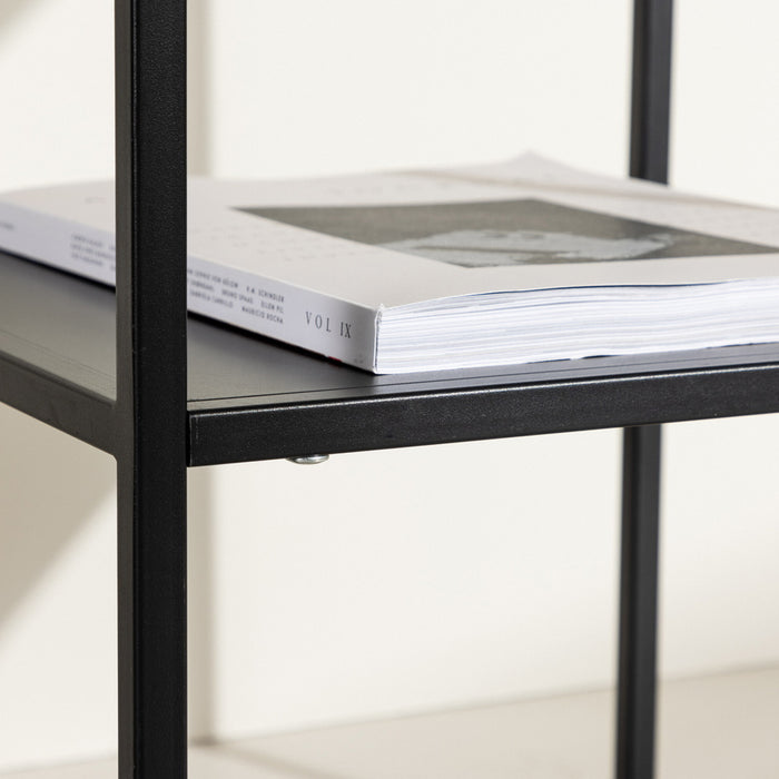 Fjôrd - Bijzettafel Zwart Metaal - 40x40x55cm - Sao Paulo