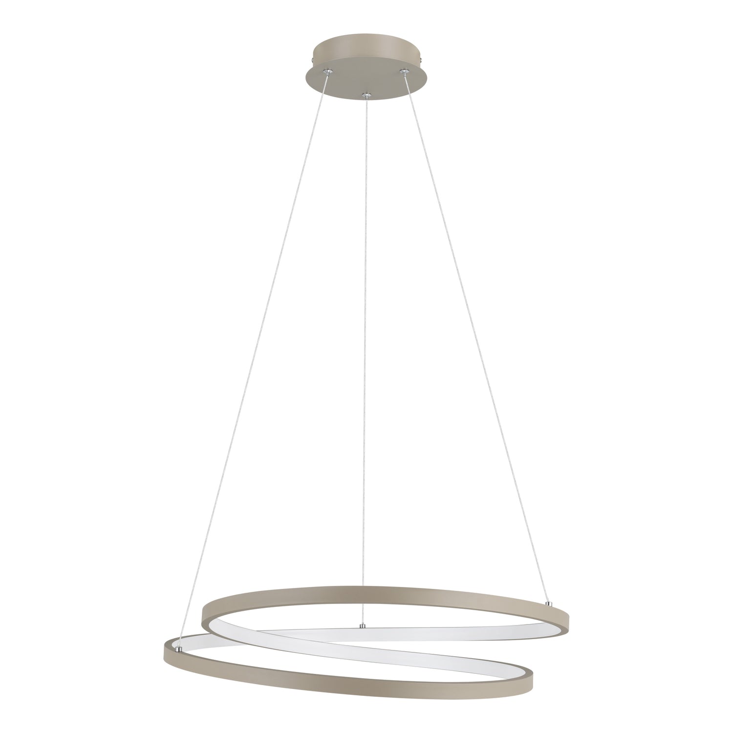 EGLO Ruotale Hanglamp - LED - Ø 55 cm - Zandkleur|Beige|Wit