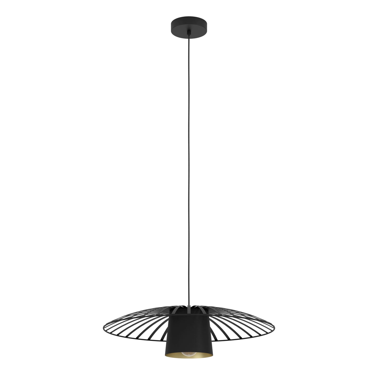 EGLO Felixkirk Hanglamp - E27 - Ø 57 cm - Zwart|Goud - Staal