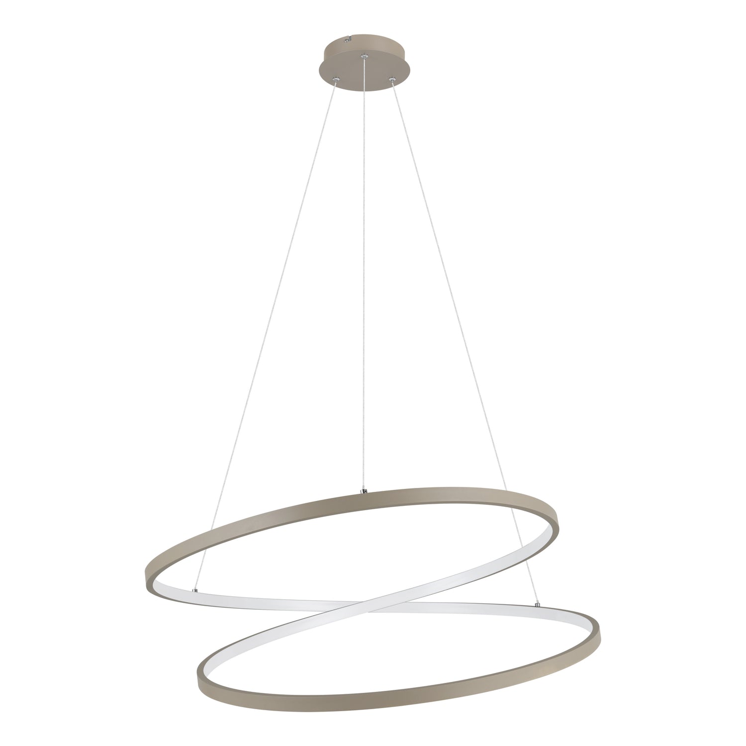 EGLO Ruotale Hanglamp - LED - Ø 70 cm - Zandkleur|Beige|Wit