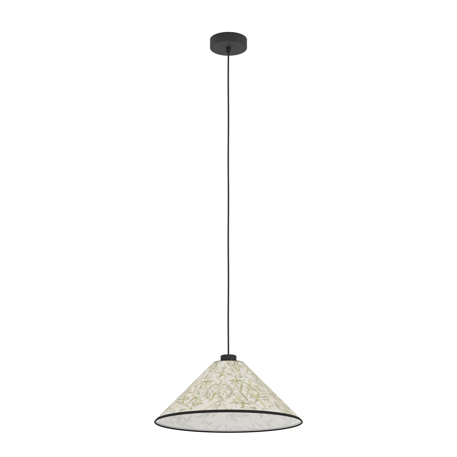 EGLO Oxpark Hanglamp - E27 - Ø 42 cm - Zwart|Wit|Groen - Bamboe