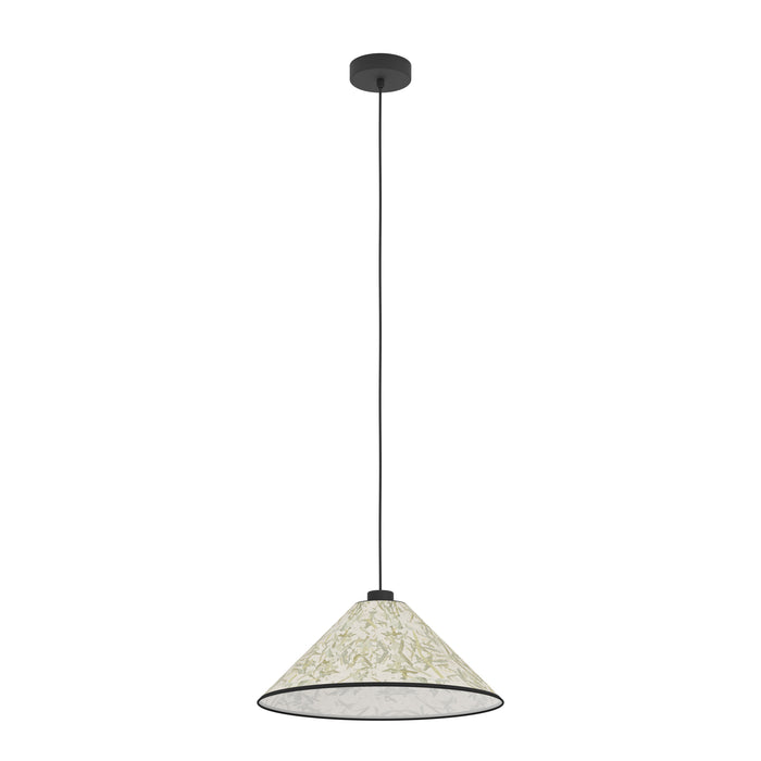 EGLO Oxpark Hanglamp - E27 - Ø 42 cm - Zwart|Wit|Groen - Bamboe