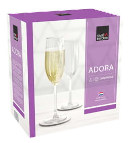 Royal Leerdam - Adora - Champagneglazen - 6 stuks - 21 cl