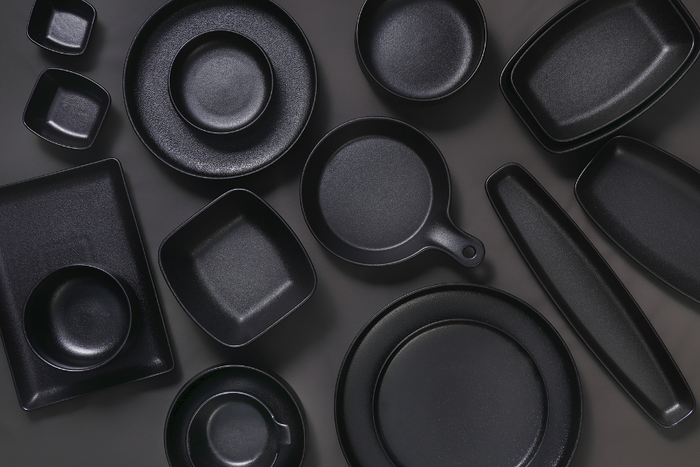 Maastricht Porselein - Universe - Bord diep - 2 stuks - 21 cm - Zwart