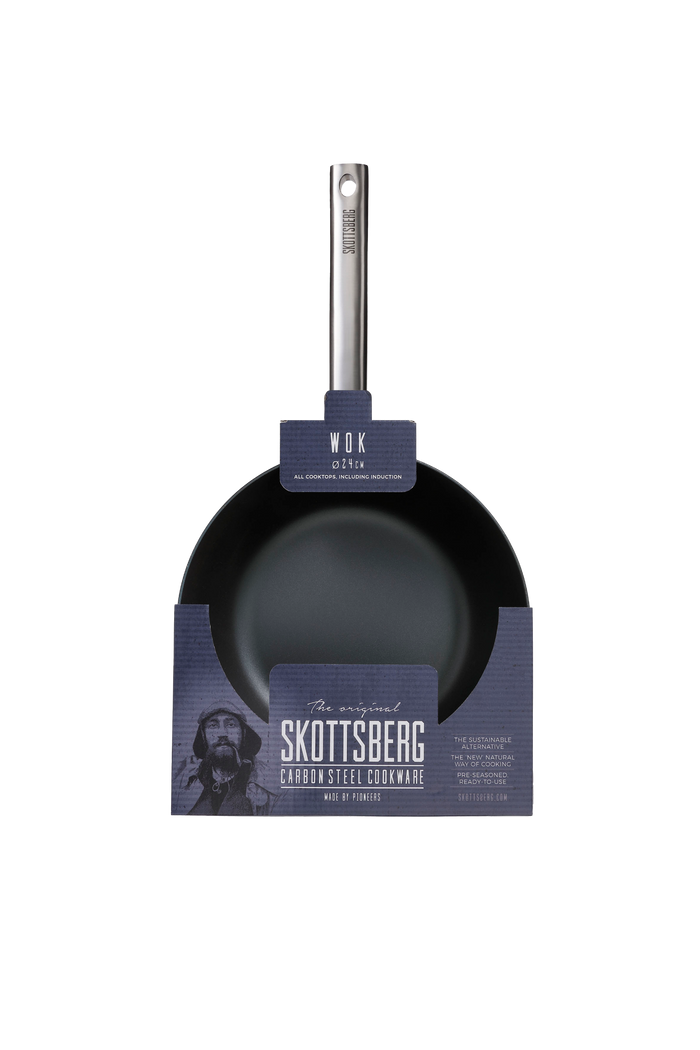 Skottsberg - Carbon Steel - Wokpan - Plaatstaal -24 cm