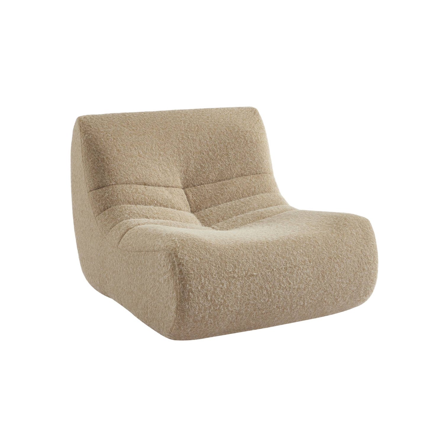 sweeek - Fauteuil alpaca-effect stof Sokol 1 zitplaats