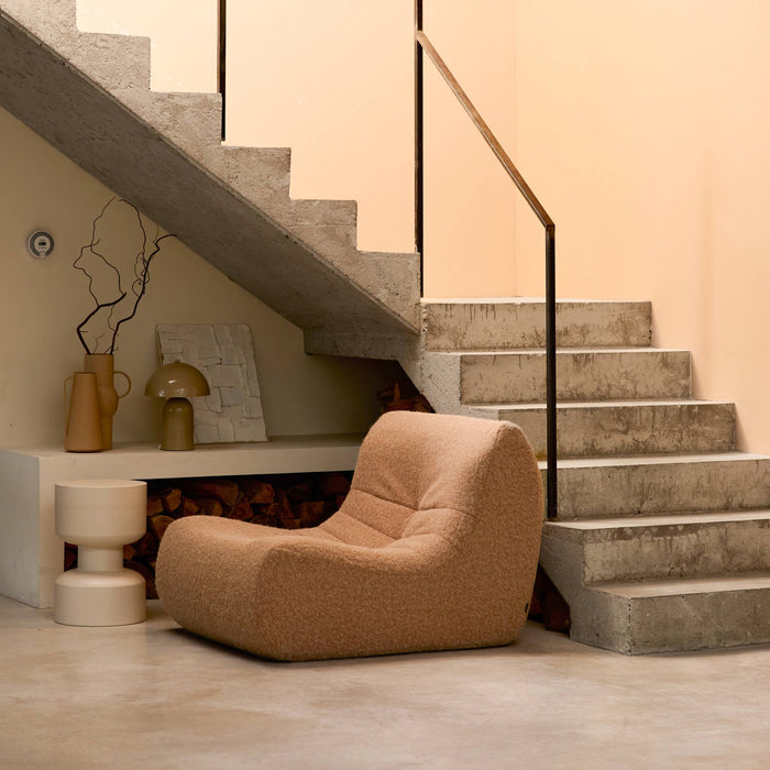 sweeek - Fauteuil alpaca-effect stof Sokol 1 zitplaats