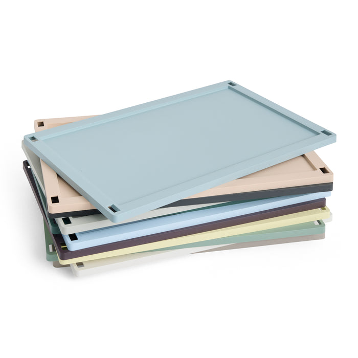 HAY Colour Krat Deksel L - Rechthoekig - Soft Blauw