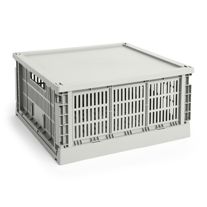 HAY Colour Krat Deksel L - Vierkant - Grijs