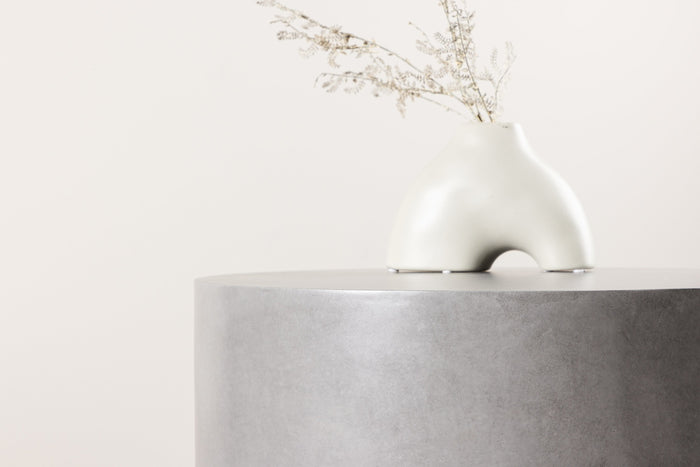 Fjôrd - Bijzettafel Grijs Metaal - 60x60x40cm - Lissabon