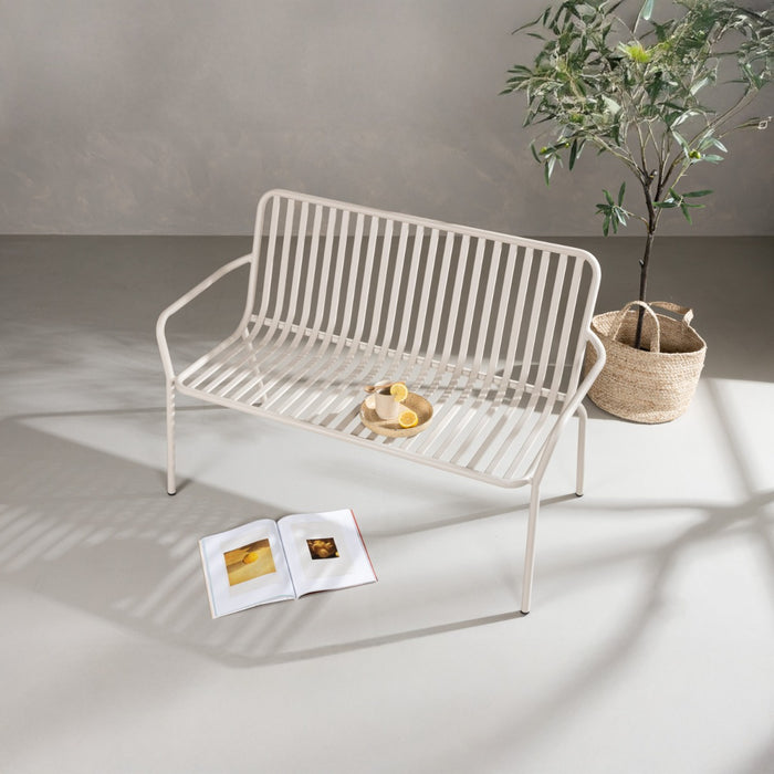 Fjôrd - Bankje Beige Metaal - 130x64x85cm - Peking