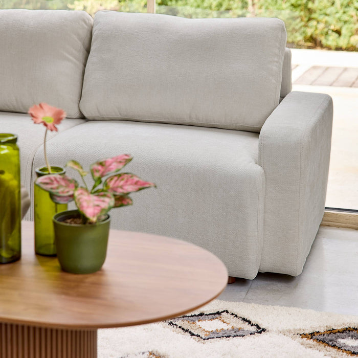 sweeek - Hoekbank links 3 zitplaatsen stof