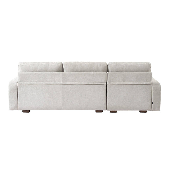 sweeek - Hoekbank links 3 zitplaatsen stof