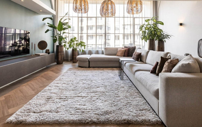 Interieur05 Hoogpolig vloerkleed Fender wit|creme - 240 x 340 cm