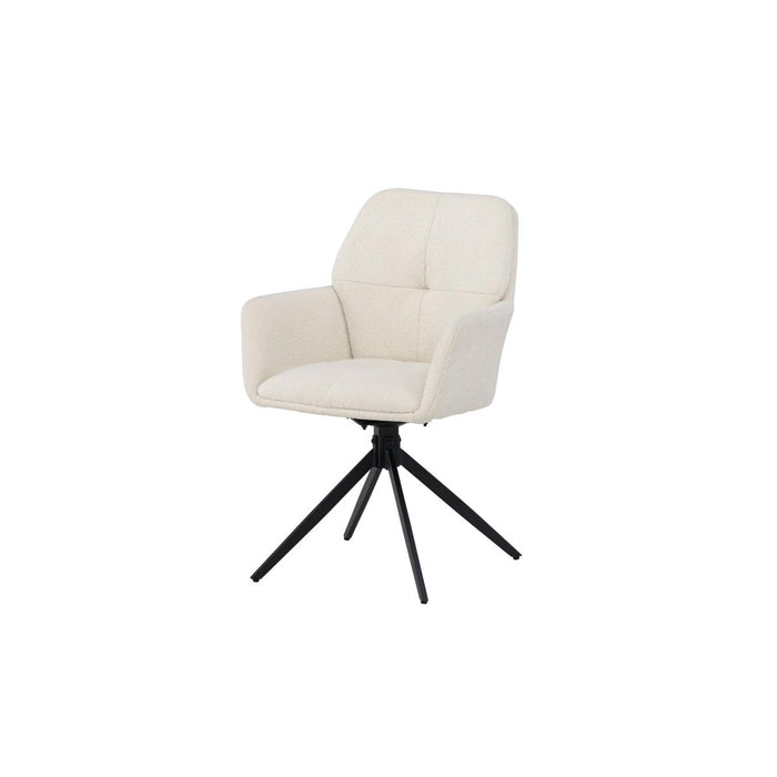 Svea - Lucetta eetkamerstoel - boucle - wit