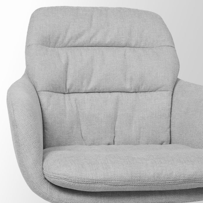 Nolon Nino-Mia Barkruk Grijs - met Armleuning - Zwart - 75 cm