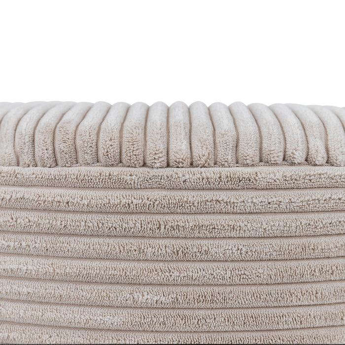 icon Milano XL Poef - Ribfluweel - Beige