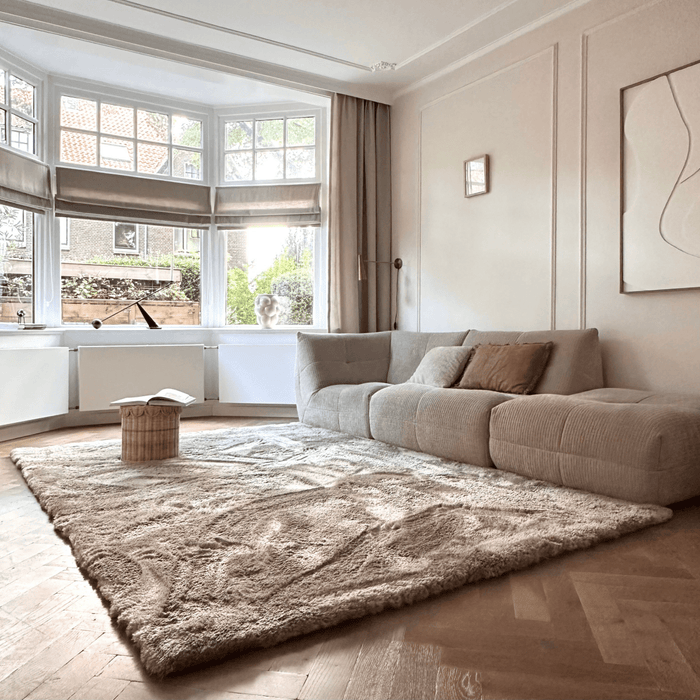 Hoogpolig vloerkleed Odelia stone - Interieur05 - 150 x 80 cm