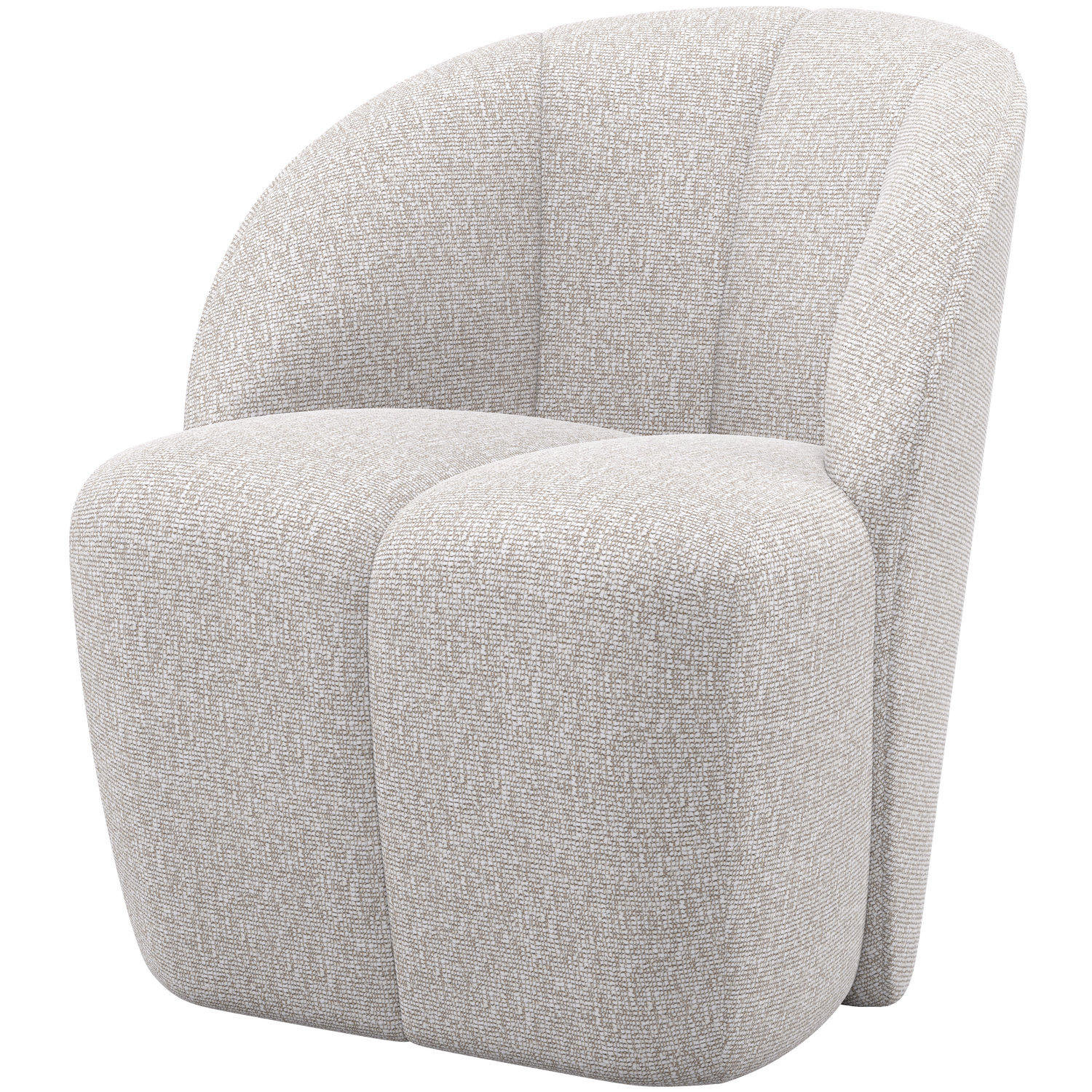 WOOOD Mojo Draaifauteuil - Bouclé - Ecru Melange - 75x68x77
